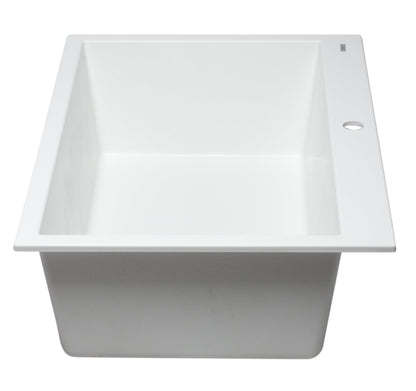 ALFI brand AB3322DI 33" Single Bowl Drop In Granite Composite Kitchen Sink
