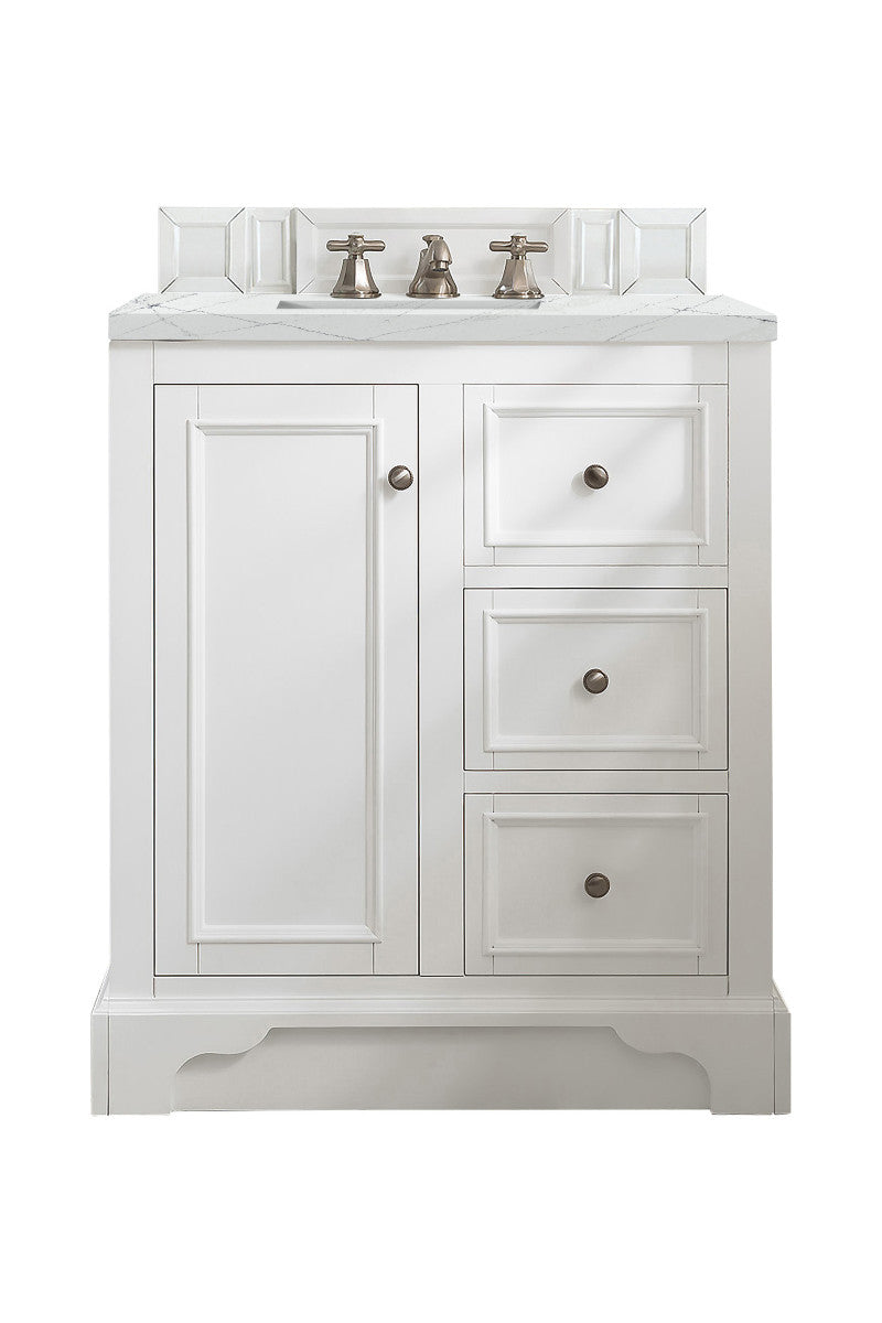 De Soto 30" Single Vanity Cabinet, Bright White