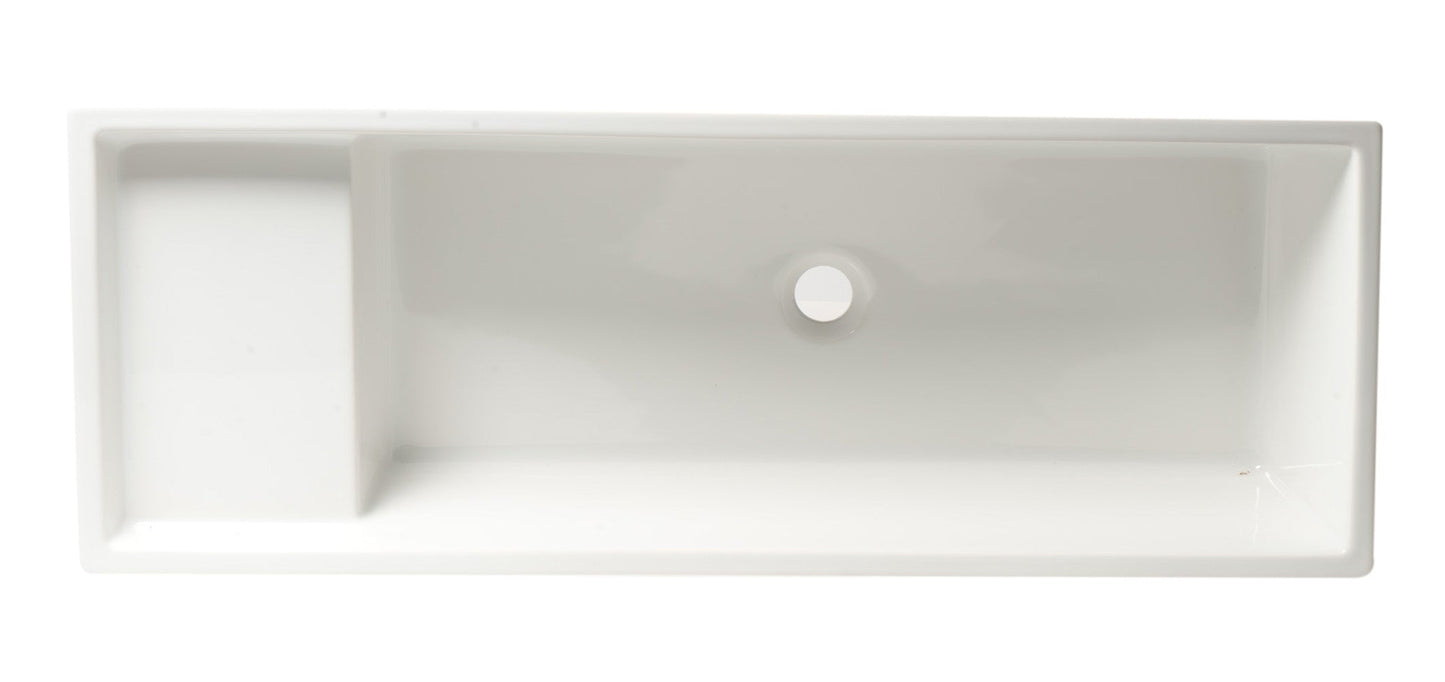 ALFI brand  AB39TR 39" White Above Mount Fireclay Bathroom Trough Sink