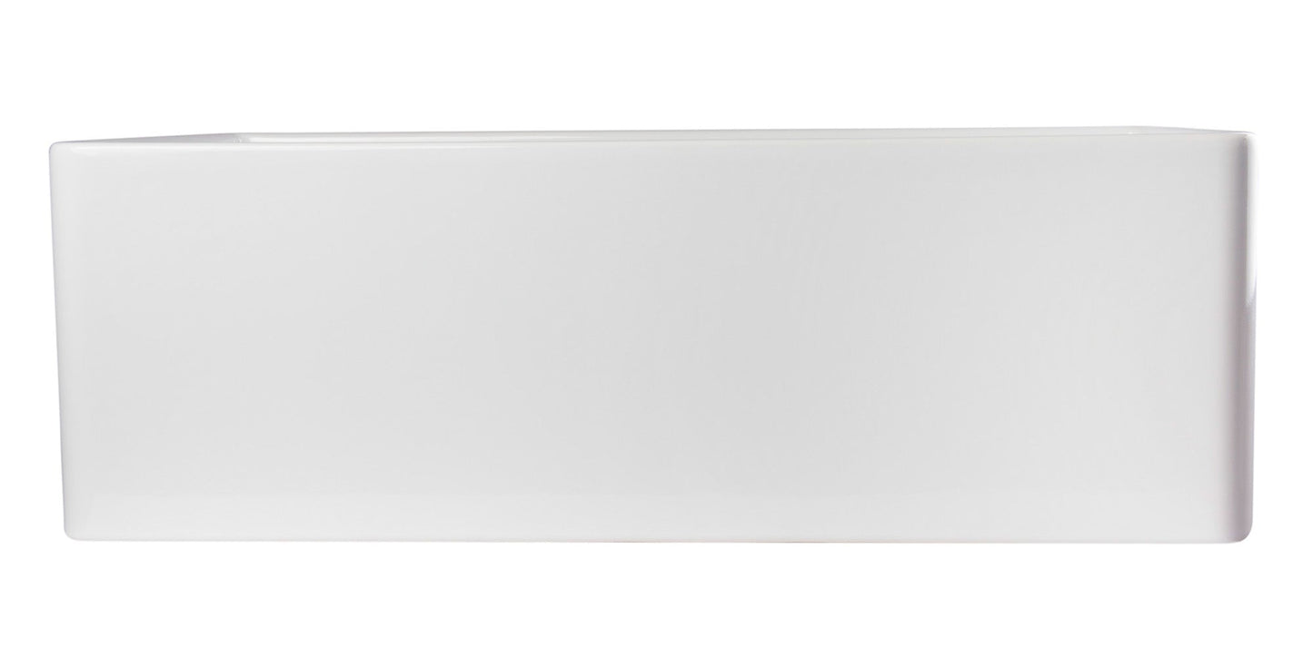 ALFI brand AB510 AB510-W White 30" Contemporary Smooth Apron Fireclay Farmhouse Kitchen Sink