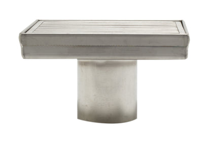 ALFI brand  ABSD55D 5" x 5" Square Stainless Steel Shower Drain with Groove Lines