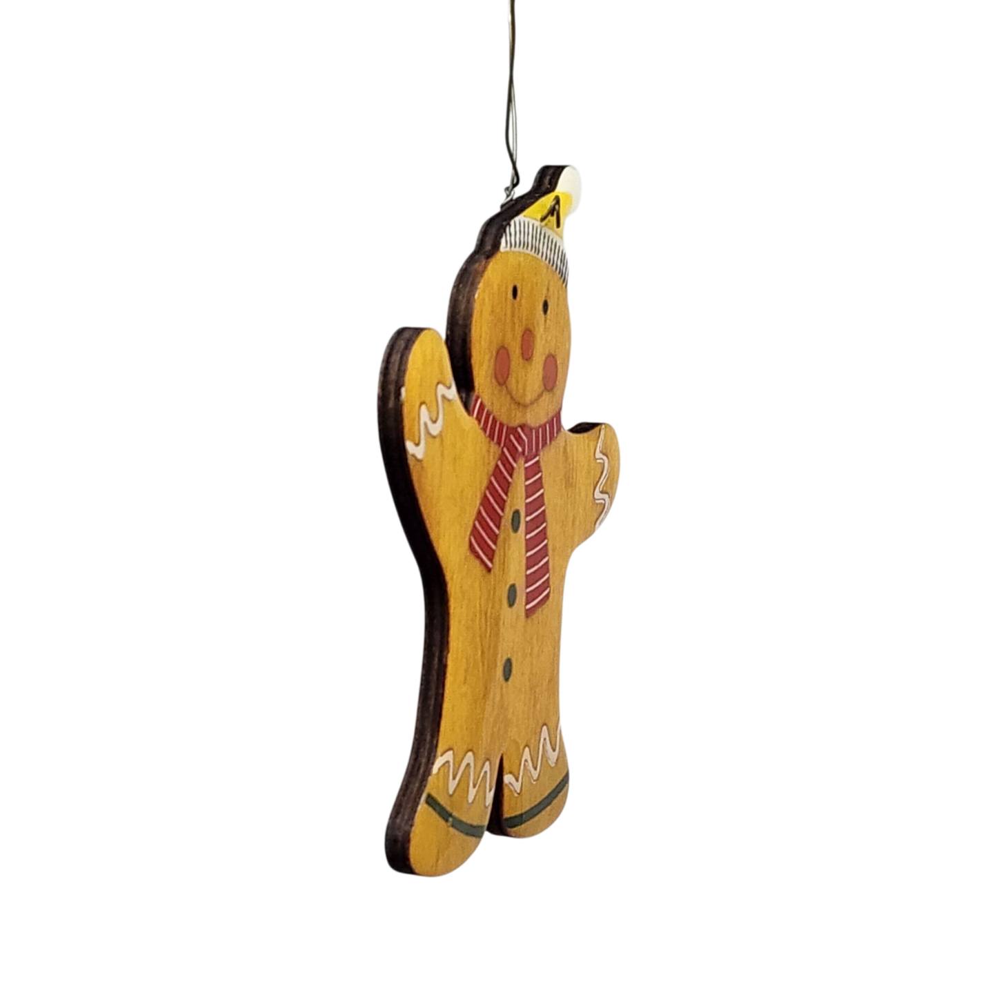 Gingerbread Man Ornament in Snow Hat