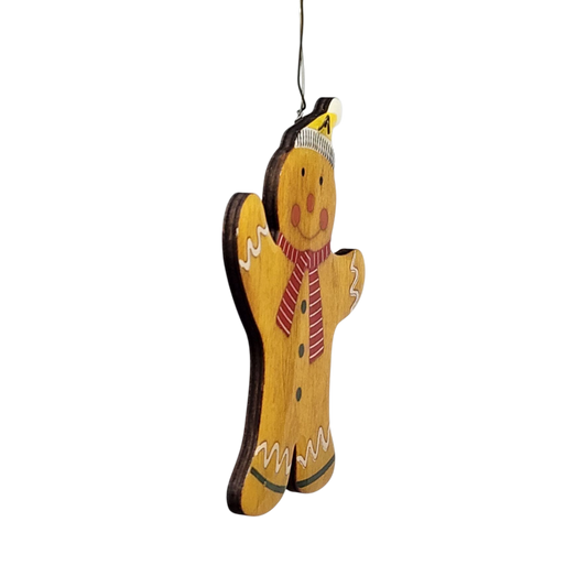 Gingerbread Man Ornament in Snow Hat