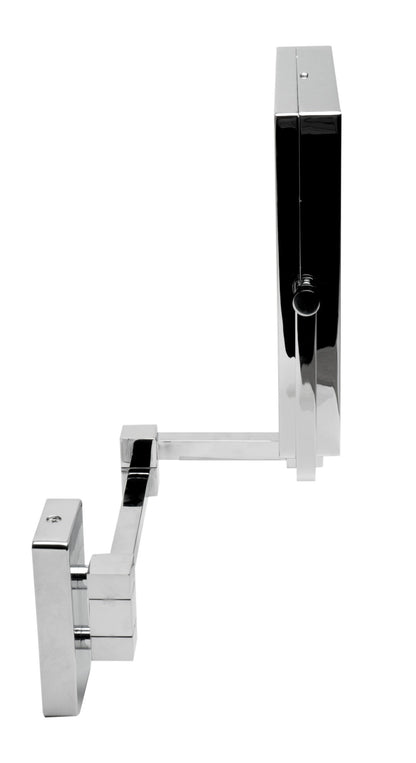 ALFI brand ABM8WS 8"  Square Wall Mounted 5x Magnify Cosmetic Mirror