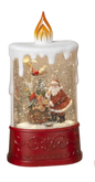 Christmas B/O Lighted Spinning Water Globe Candle