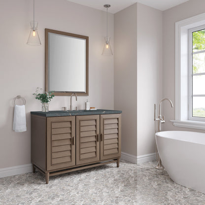 Portland 48" Single Vanity Cabinet, Whitewashed Walnut