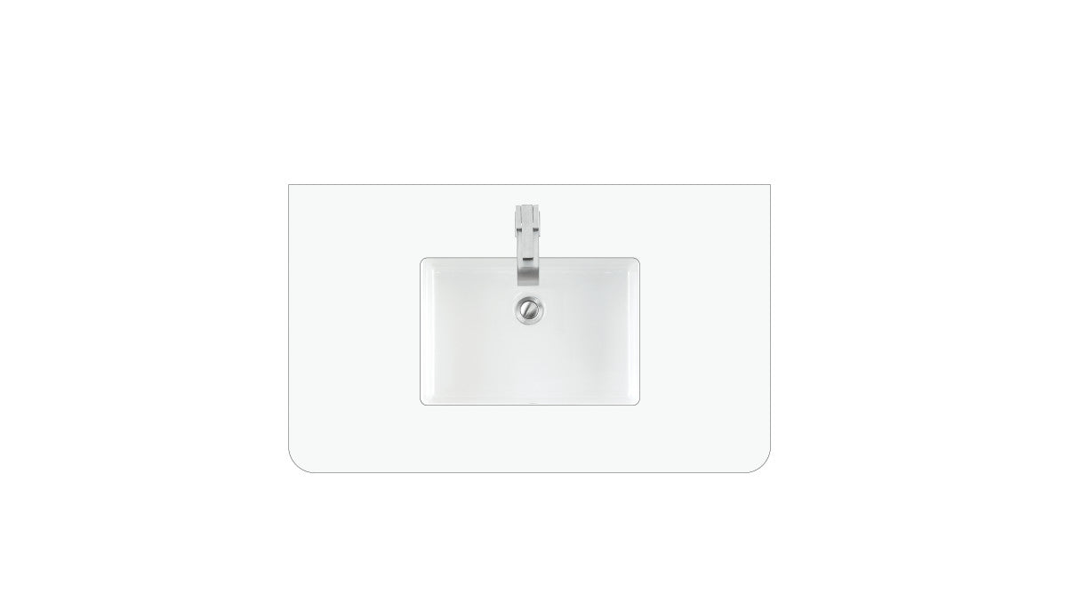 36" Single Radius Cut Top, 3 CM Silestone w/ Sink