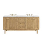 Laurent 72" Double Vanity Cabinet, Light Natural Oak