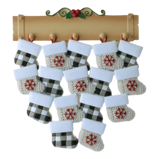 Stocking Family Up To 16 Ornament