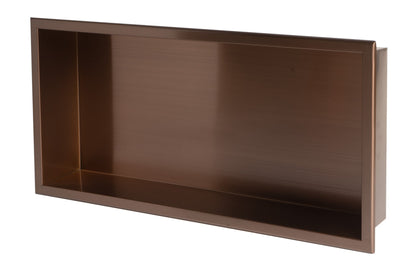 ALFI brand ABNP2412 24" x 12" Stainless Steel Horizontal Single Shelf Shower Niche