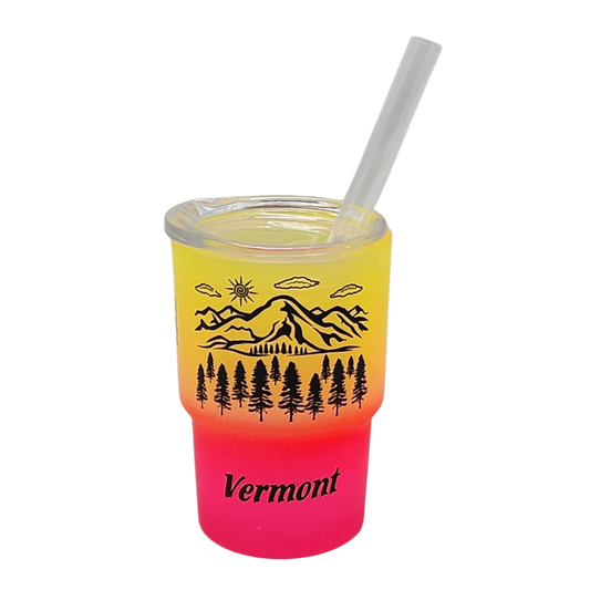 Vermont Green Mountains Glass 2oz Shooter - Sunset Breeze