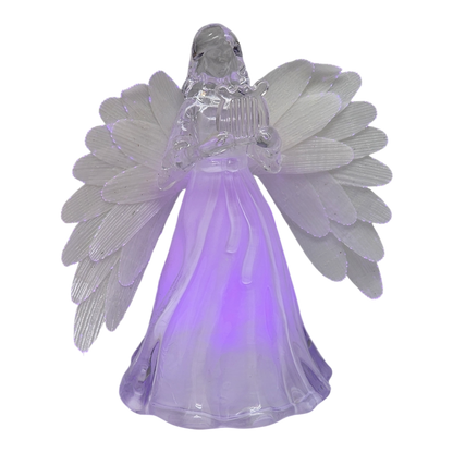 Lighted Acrylic Angel - Harp