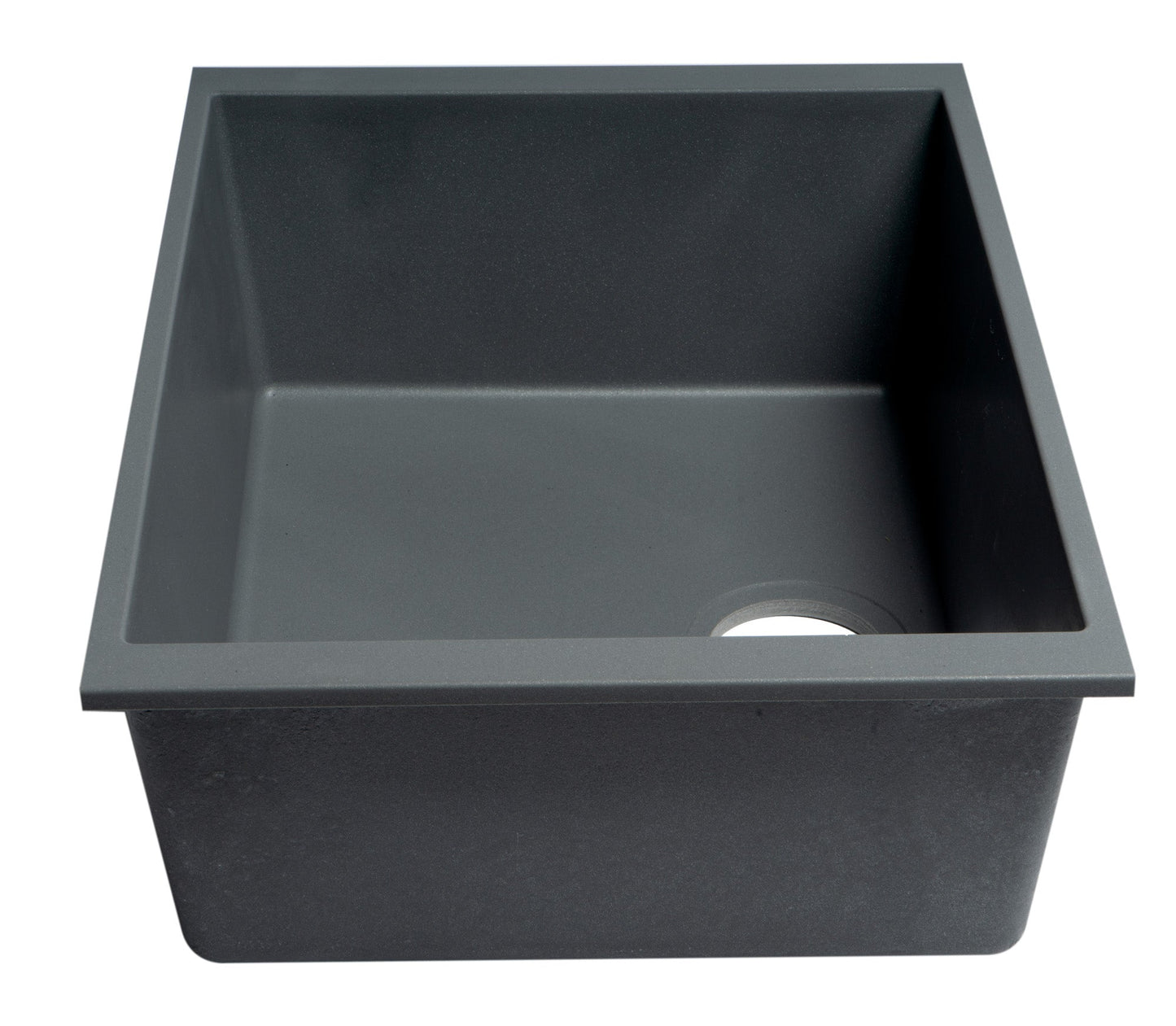 ALFI brand AB2420UM 24" Undermount Single Bowl Granite Composite Kitchen Sink
