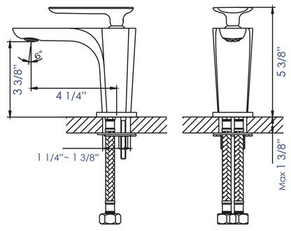 ALFI brand AB1779 Single Hole Modern Bathroom Faucet