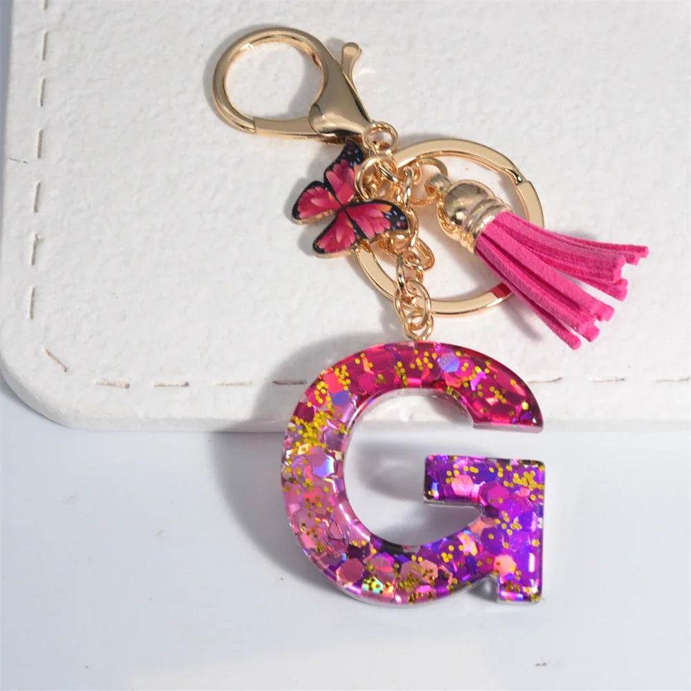 Personalized Butterfly Tassel Keychain 💖