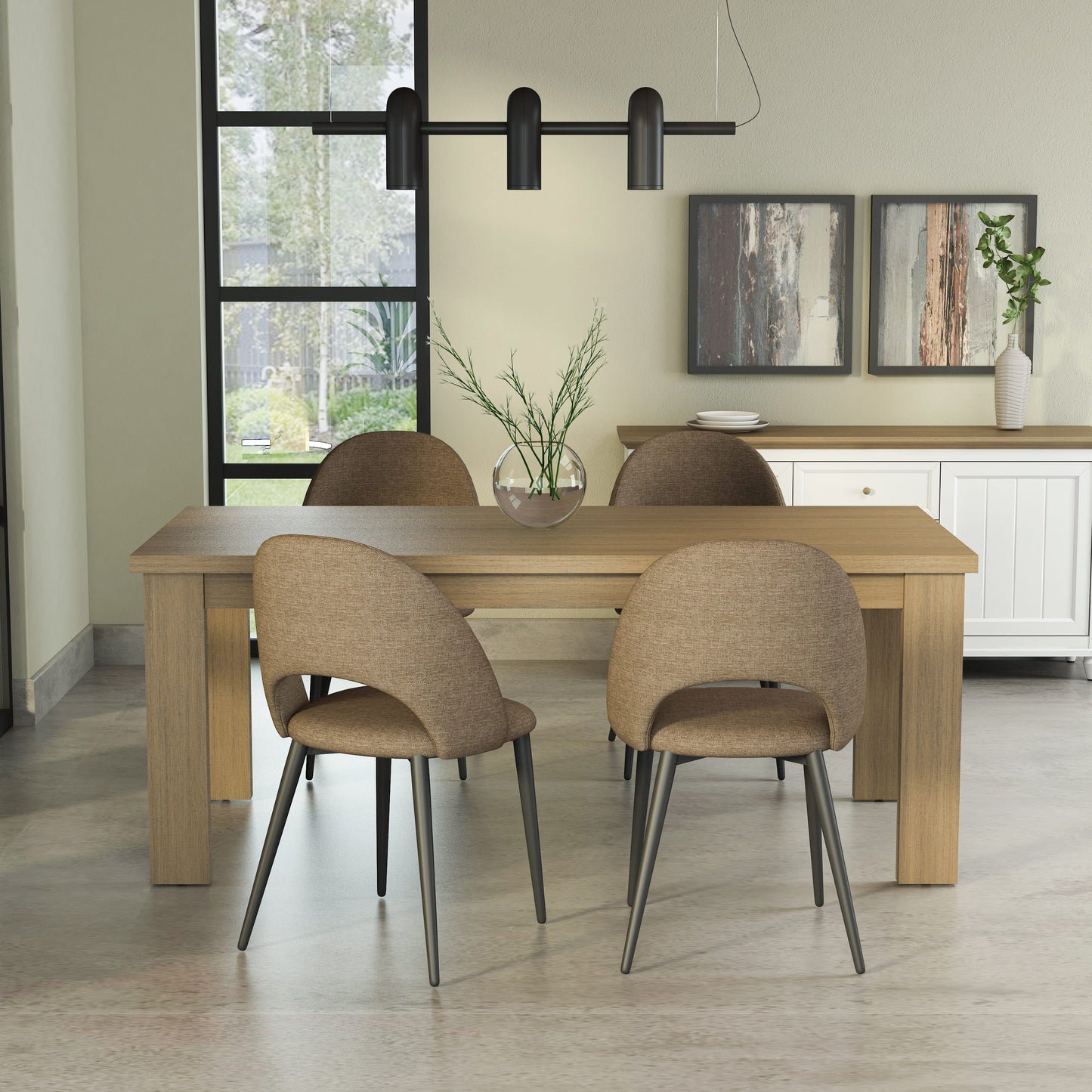 Brentford Dining Table (Light Brown)
