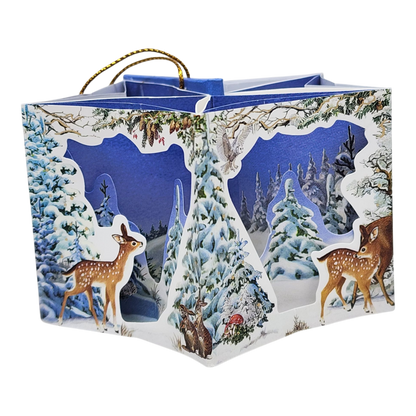 Popup Mini Book German Ornament - Frohes Fest Nature