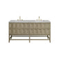 Emmeline 72" Double Vanity Cabinet, Pebble Oak