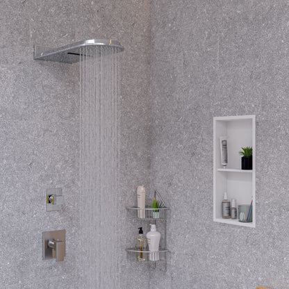 ALFI brand RAIN10RW 10" Wall-Mounted Square Waterfall Rain Shower Head