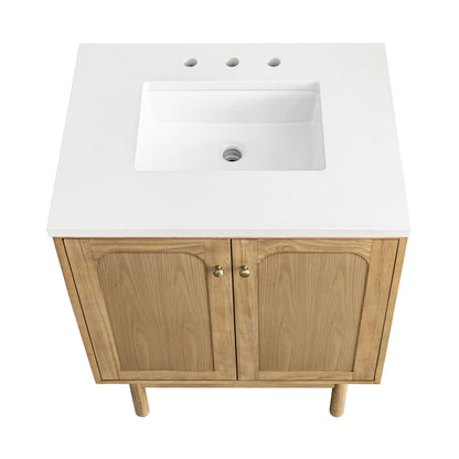 Laurent 30" Single Vanity Cabinet, Light Natural Oak