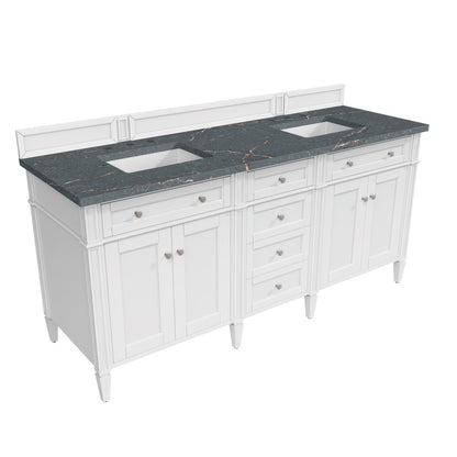 Brittany 72" Double Vanity in Bright White