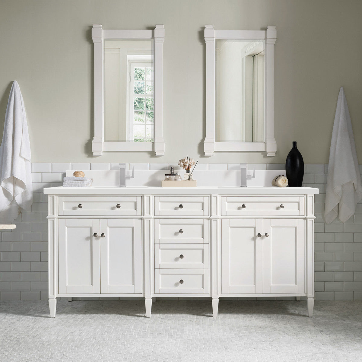 Brittany 72" Double Vanity in Bright White