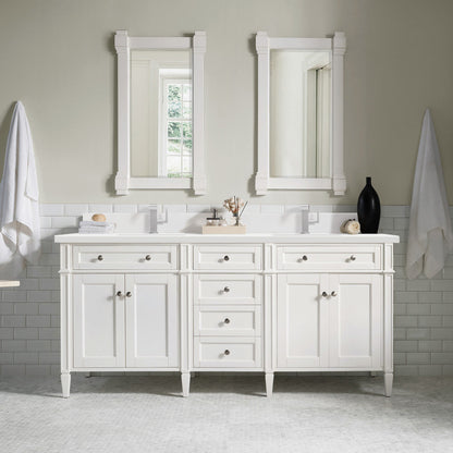 Brittany 72" Double Vanity in Bright White