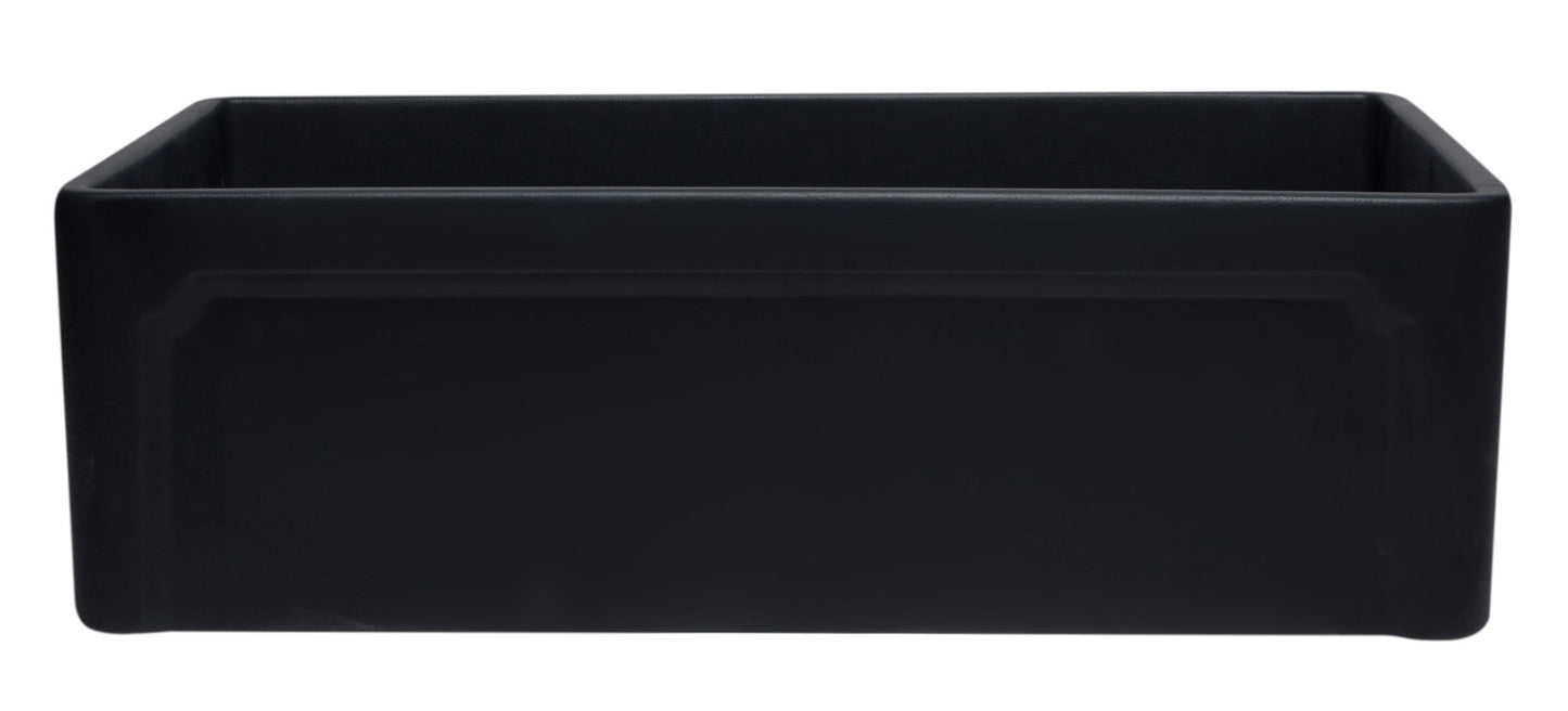ALFI brand AB3320SB 33 inch Black Reversible Single Fireclay Farmhouse Kitchen Sink