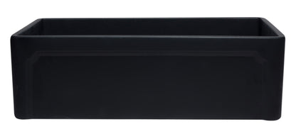 ALFI brand AB3320SB 33 inch Black Reversible Single Fireclay Farmhouse Kitchen Sink