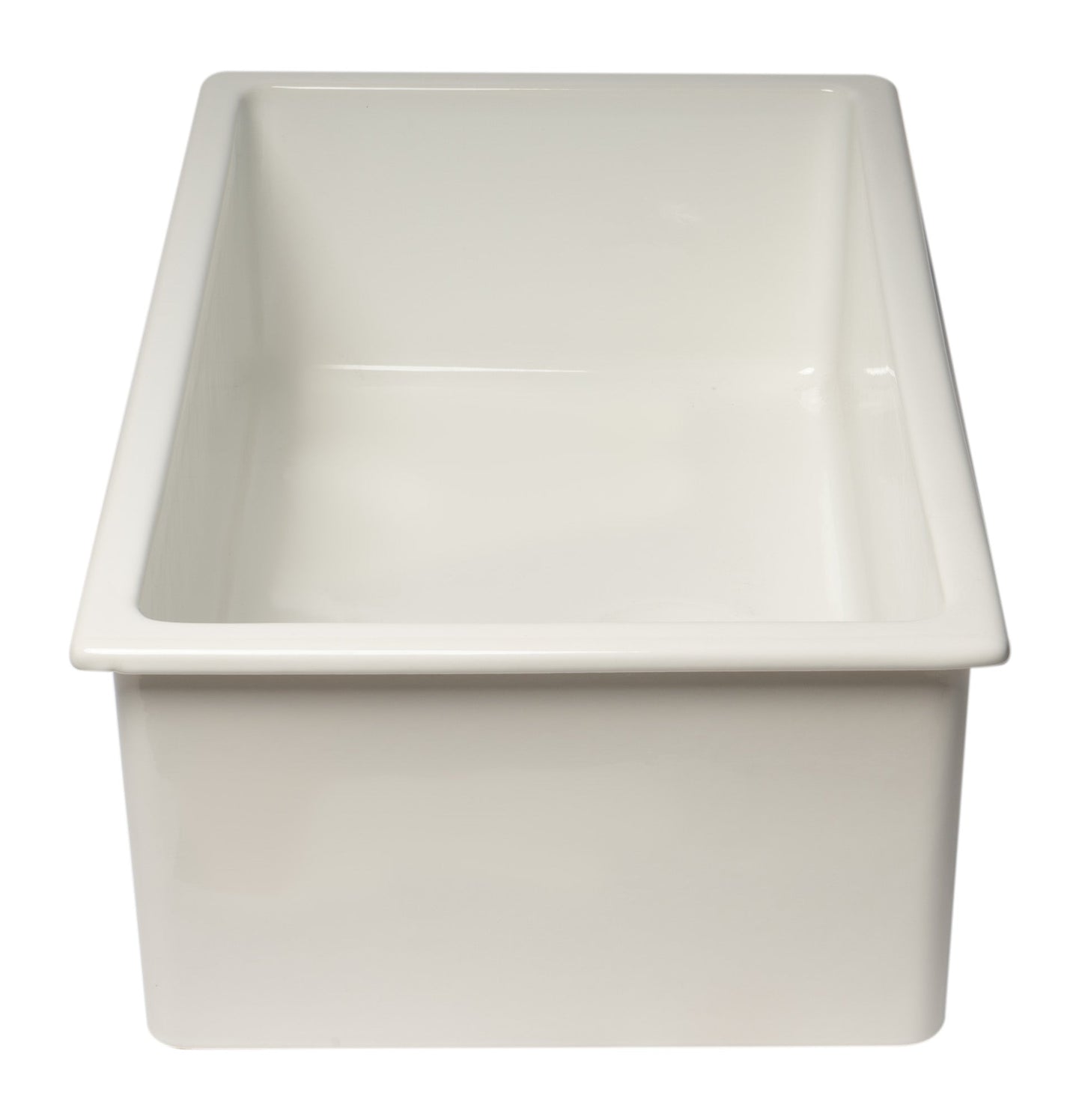 ALFI brand AB3018UD 30" x 18" Fireclay Undermount / Drop In Fireclay Kitchen Sink