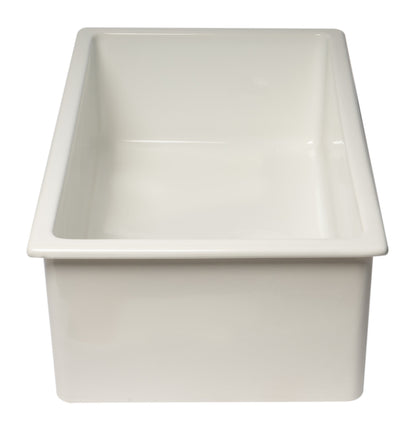 ALFI brand AB3018UD 30" x 18" Fireclay Undermount / Drop In Fireclay Kitchen Sink