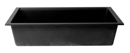 ALFI brand AB3418SBUM 33" Granite Composite Workstation Step Rim Single Bowl Undermount Sink with Accessories