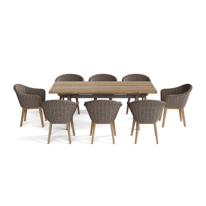 Set-39B Alura Padua Dining Table 9-Pc Set