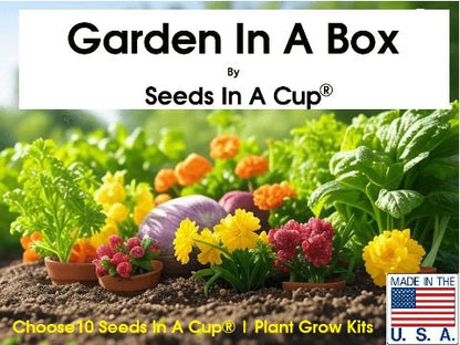 Garden in A Box by Seeds In A Cup® - Choose 5 Vegetable & Herb Kits