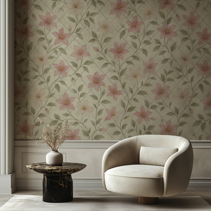 Garden Trellis Wallpaper