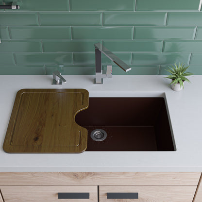 ALFI brand AB3020UM 30" Undermount Single Bowl Granite Composite Kitchen Sink