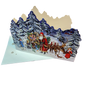 Diecut Santa And His Sleigh  Advent Card With Envelope