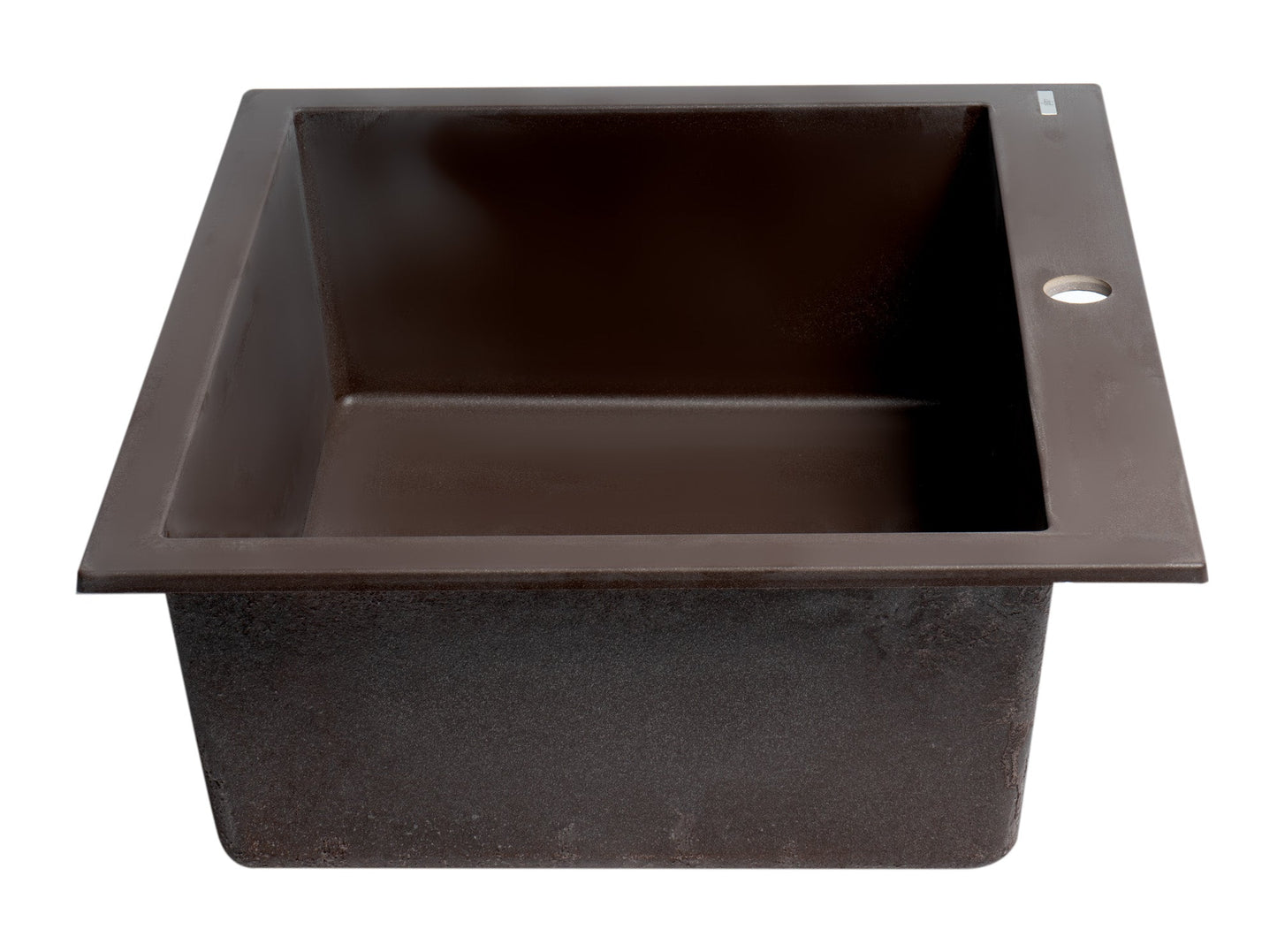 ALFI brand AB2420DI 24" Drop-In Single Bowl Granite Composite Kitchen Sink