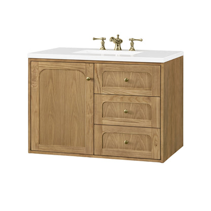 Laurent 36" Single Vanity Cabinet, Light Natural Oak