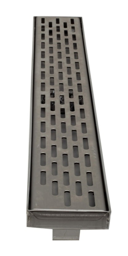 ALFI brand  ABLD24C 24" Long Modern Stainless Steel Linear Shower Drain with Groove Holes