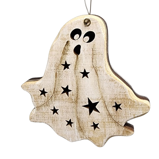 Spooky Starry Ghost Ornament