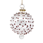 Clear 3" Glass Stipple Ball - Red