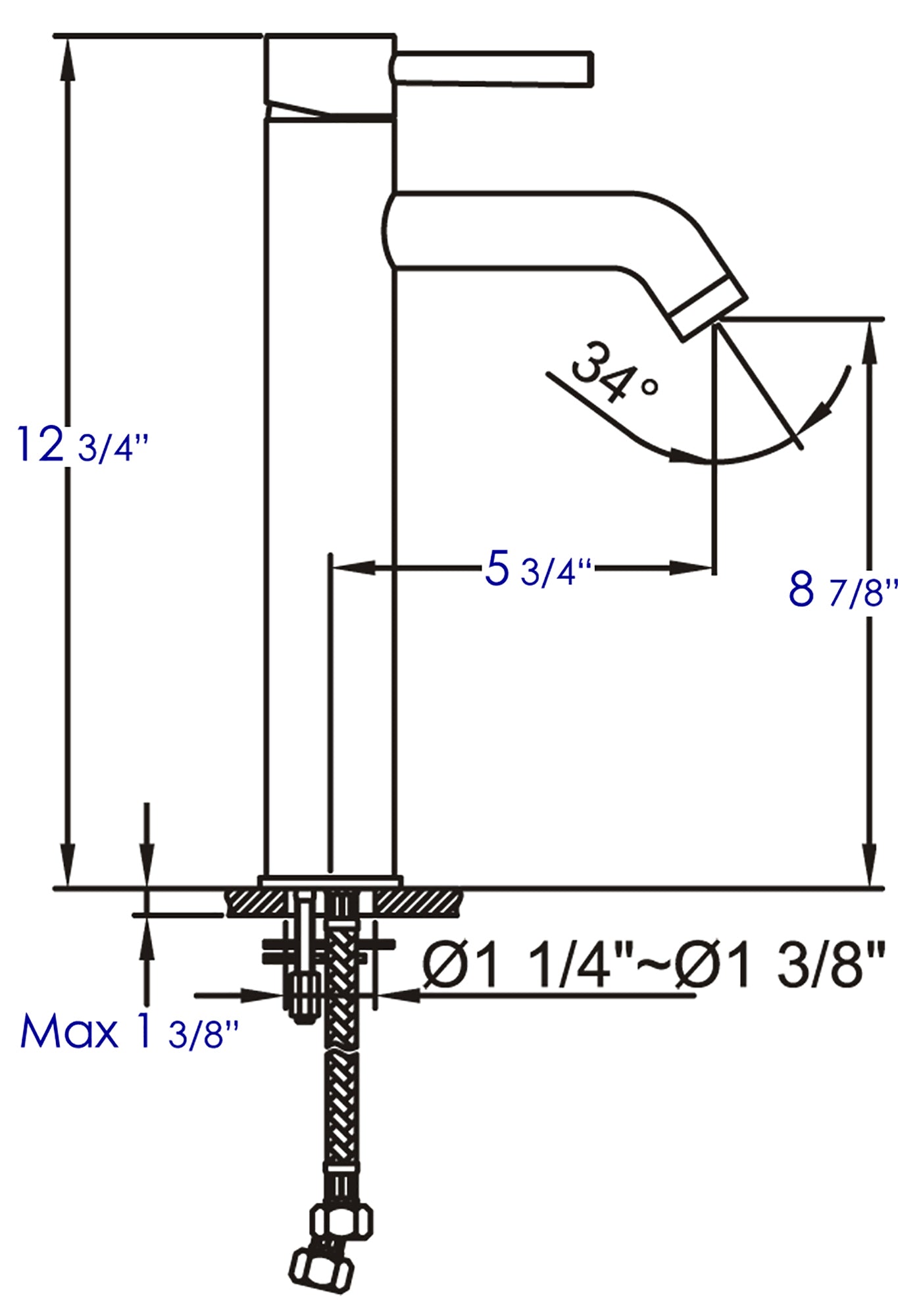 ALFI brand AB1023 Single Lever Bathroom Faucet