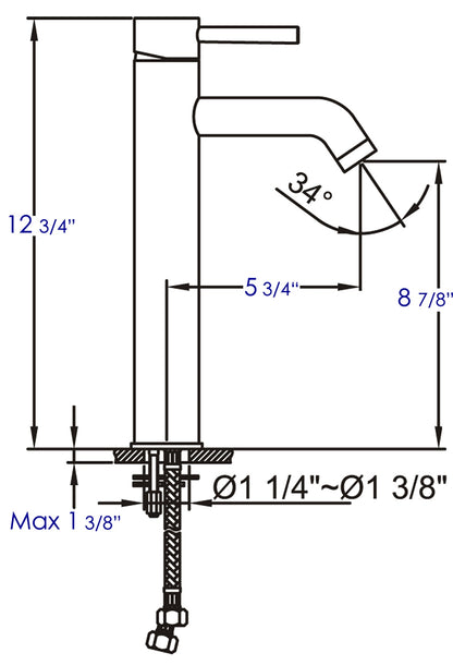 ALFI brand AB1023 Single Lever Bathroom Faucet