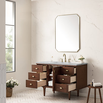 Amberly 48" Single Vanity Cabinet, Mid-Century Walnut