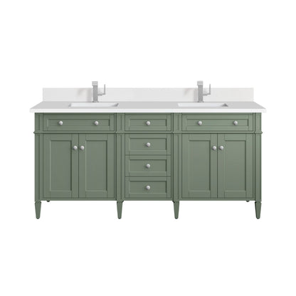 Brittany 72" Double Vanity in Bright White