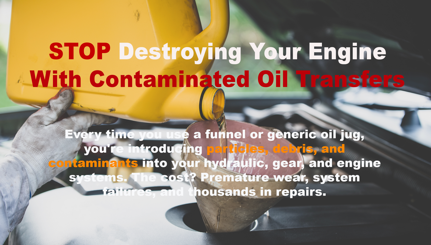 OilSafe |  Mini Stretch Spout  | Low-Flow & Small Spout Oil Transfer Lid