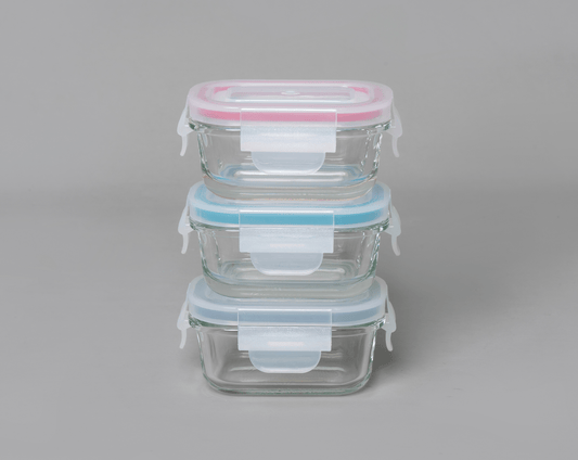 Mini Glass Container Set - Rectangular