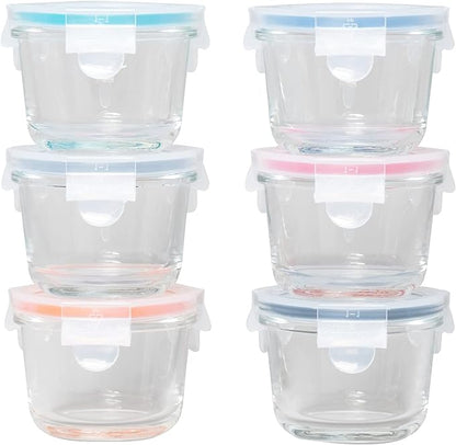 Mini Glass Container Set - Round