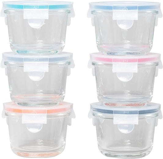 Mini Glass Container Set - Round